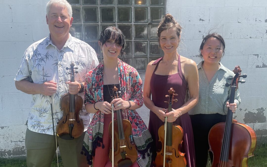 String musicians at Lonely Oak Farm