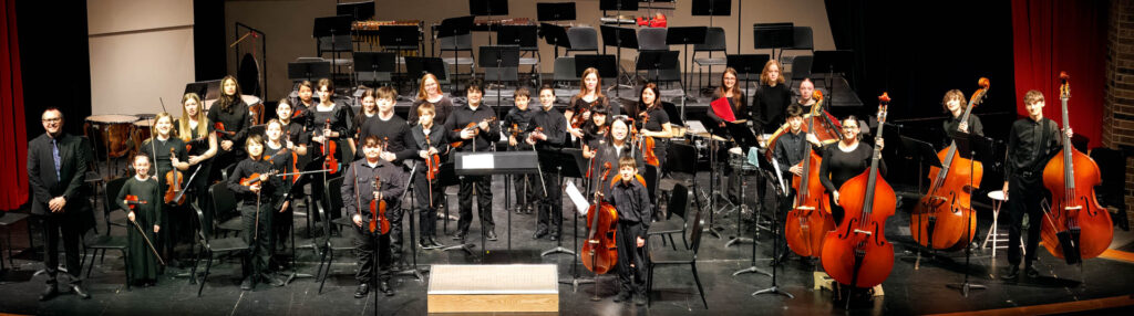 Central Wisconsin Youth Symphony Orchestra on stage